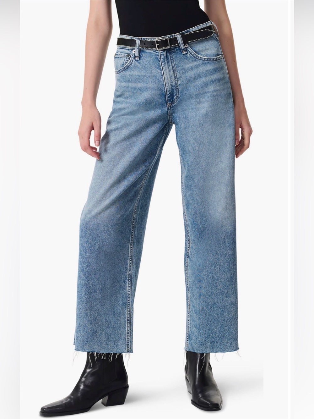 Rag & Bone Andi High Rise Wide Leg Ankle Jeans 31 NWT Beacon